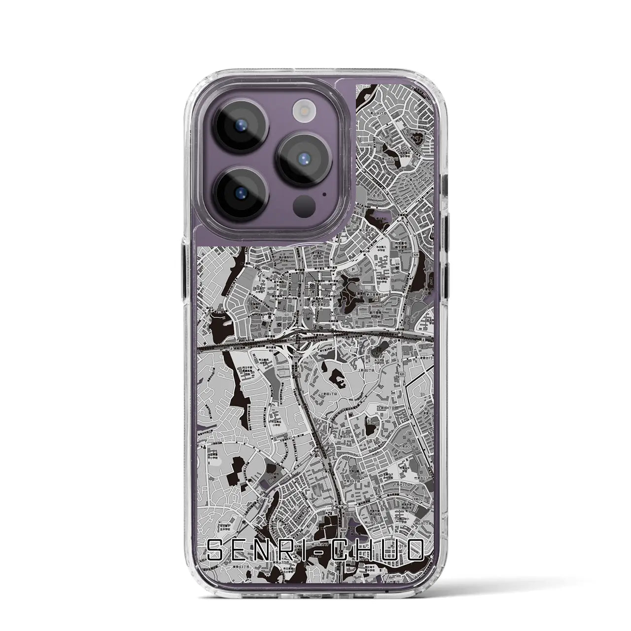 【千里中央(大阪府)】地図柄iPhoneケース(MagSafeタイプ)