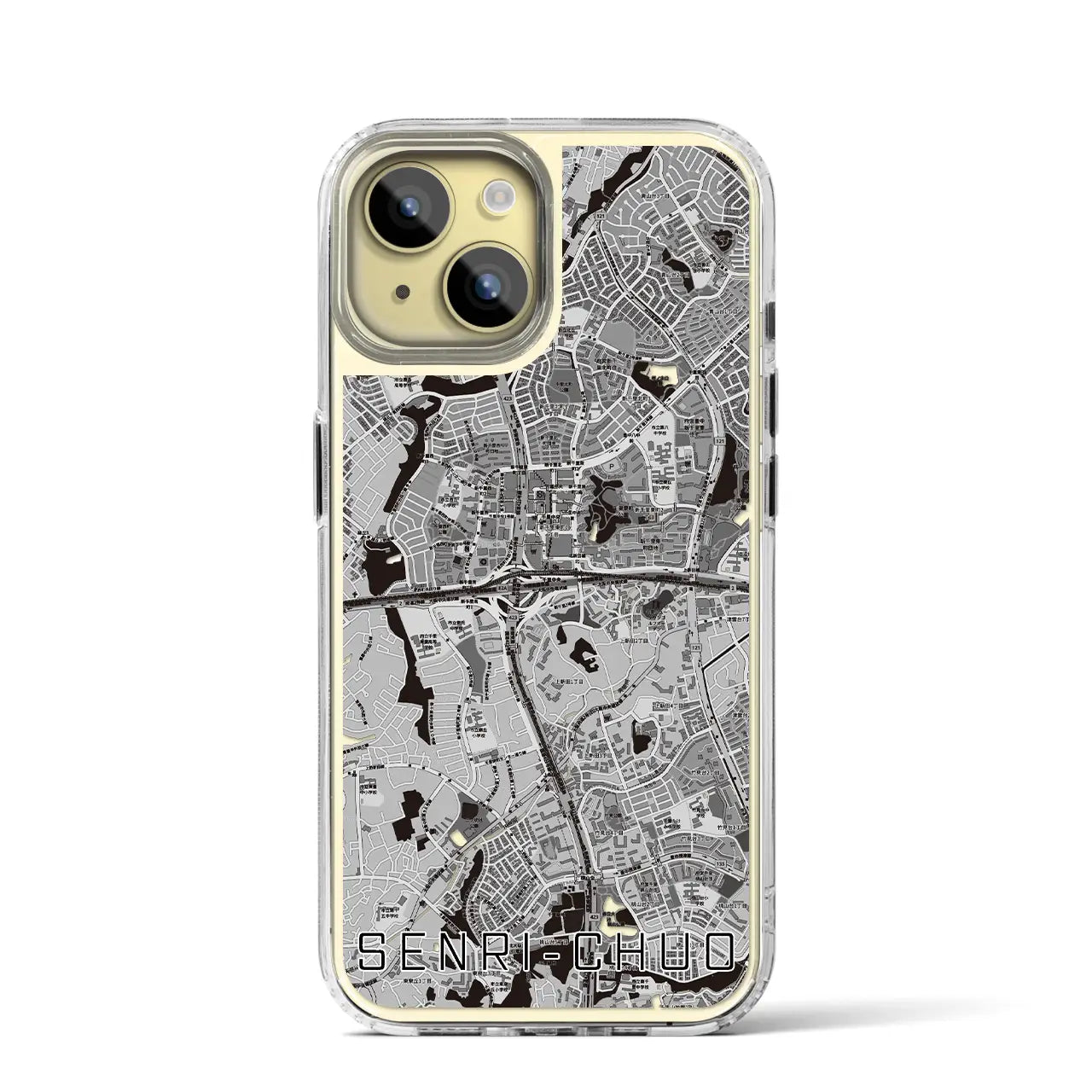 【千里中央(大阪府)】地図柄iPhoneケース(MagSafeタイプ)