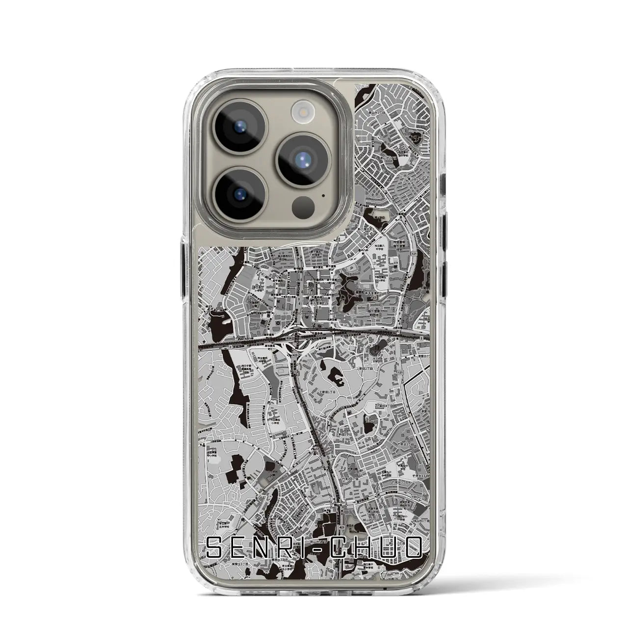 【千里中央(大阪府)】地図柄iPhoneケース(MagSafeタイプ)