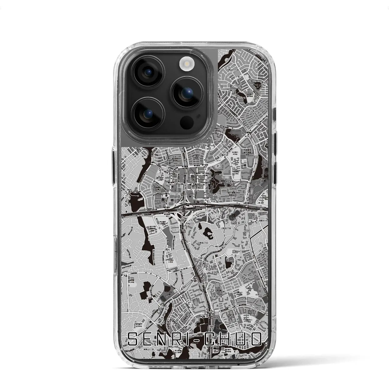 【千里中央(大阪府)】地図柄iPhoneケース(MagSafeタイプ)