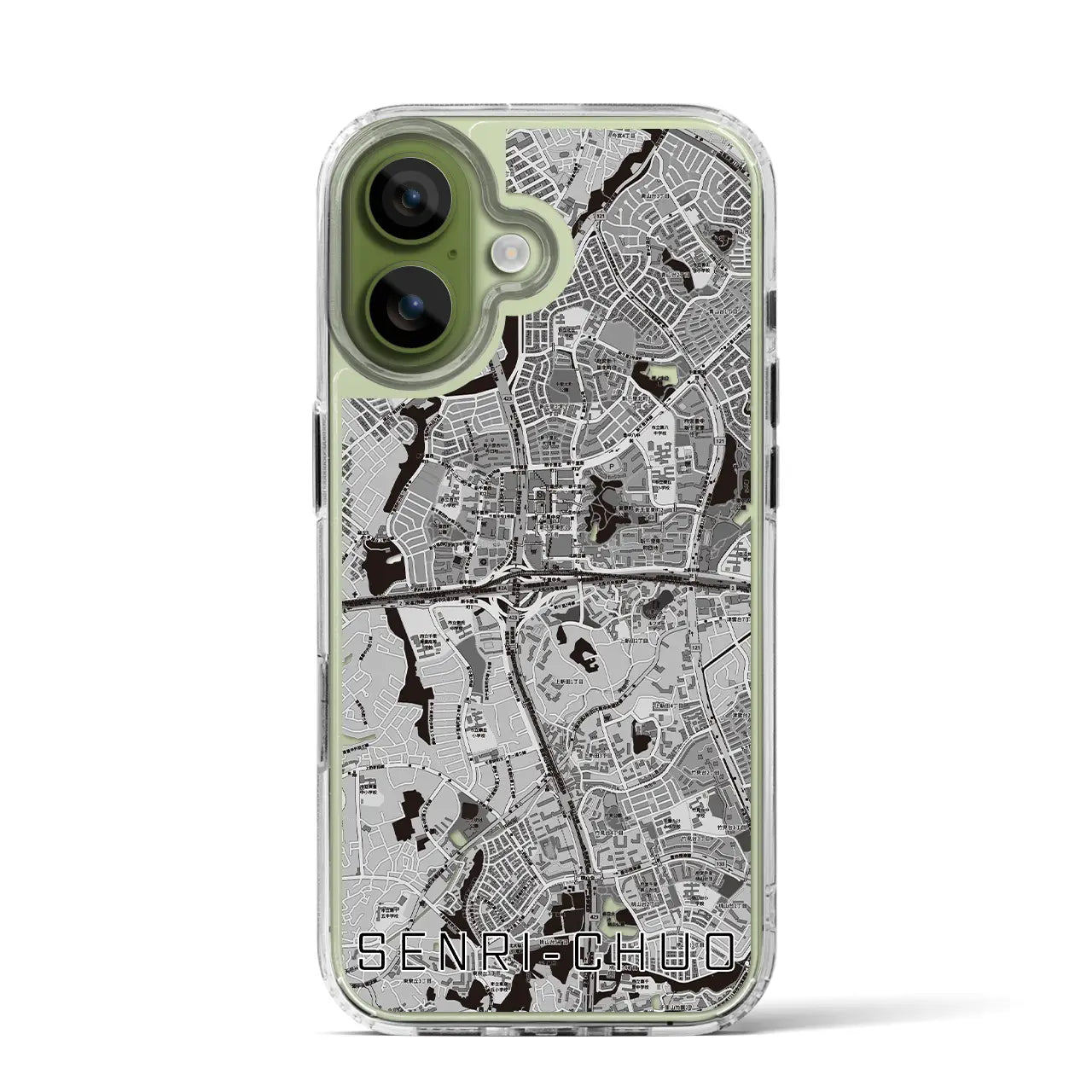 【千里中央(大阪府)】地図柄iPhoneケース(MagSafeタイプ)