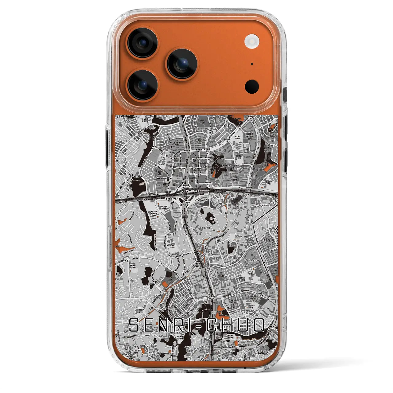 【千里中央(大阪府)】地図柄iPhoneケース(MagSafeタイプ)