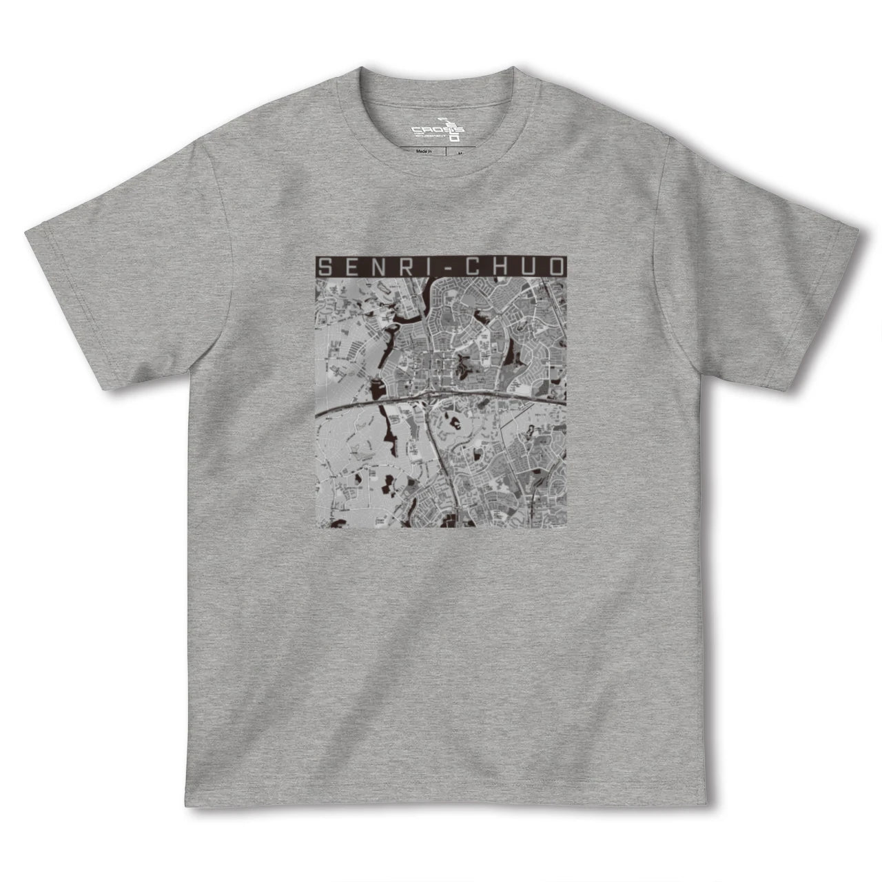 【千里中央(大阪府)】地図柄ヘビーウェイトTシャツ