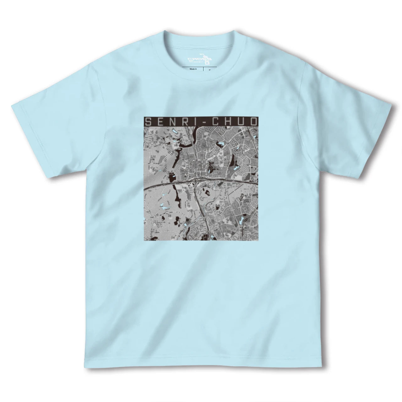【千里中央(大阪府)】地図柄ヘビーウェイトTシャツ
