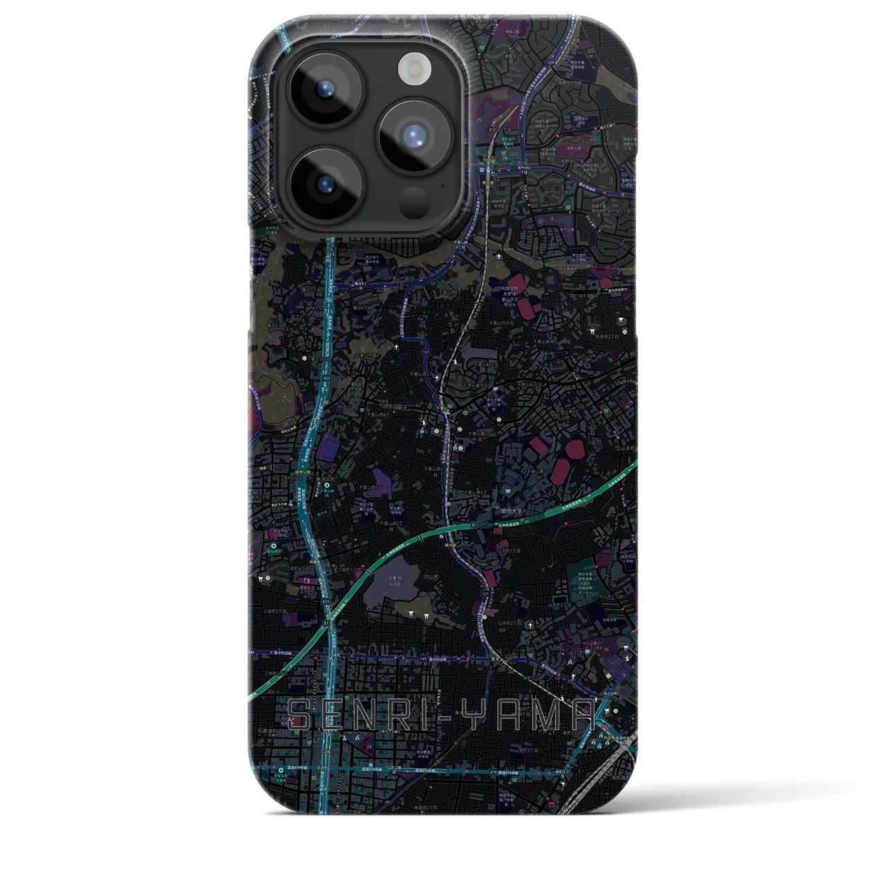 【千里山(大阪府)】地図柄iPhoneケース(バックカバータイプ)