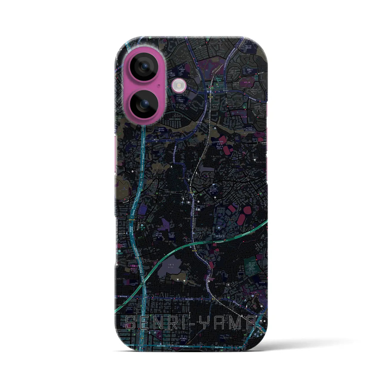 【千里山(大阪府)】地図柄iPhoneケース(バックカバータイプ)