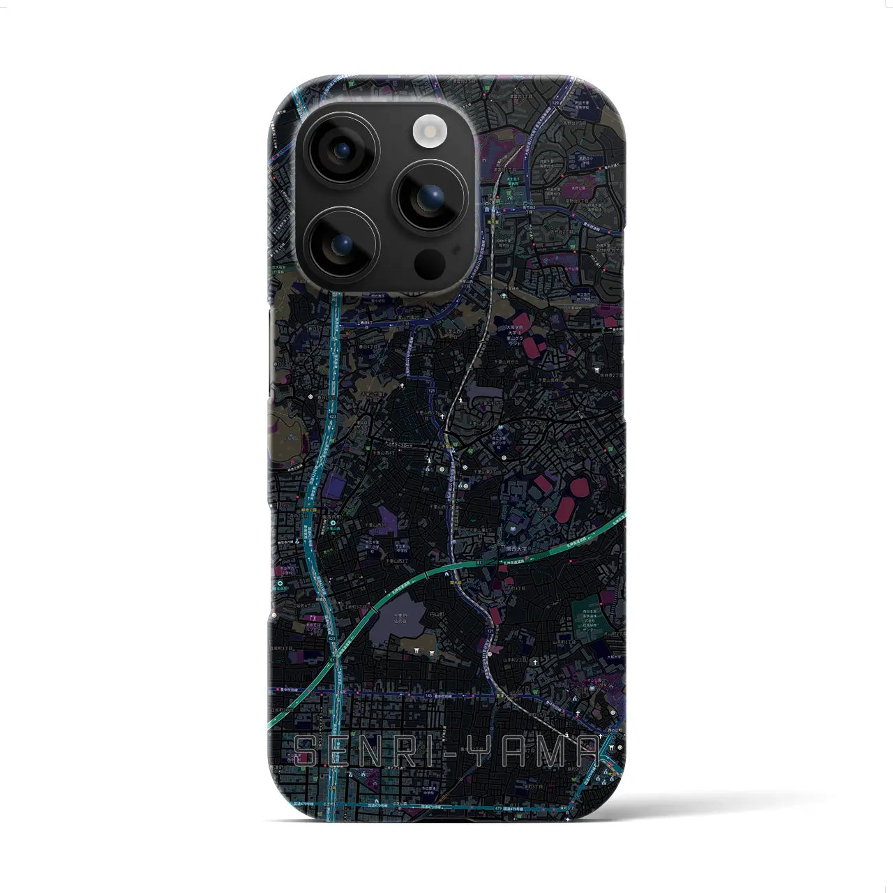 【千里山(大阪府)】地図柄iPhoneケース(バックカバータイプ)