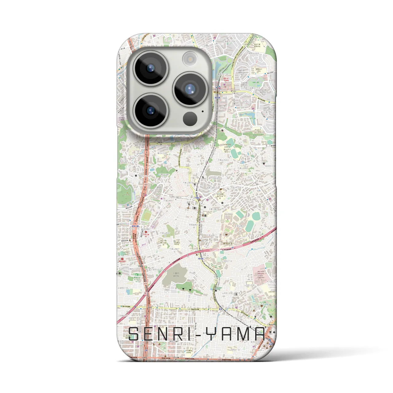 【千里山(大阪府)】地図柄iPhoneケース(バックカバータイプ)