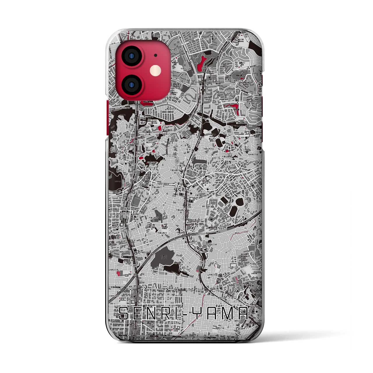 【千里山(大阪府)】地図柄iPhoneケース(クリアタイプ)