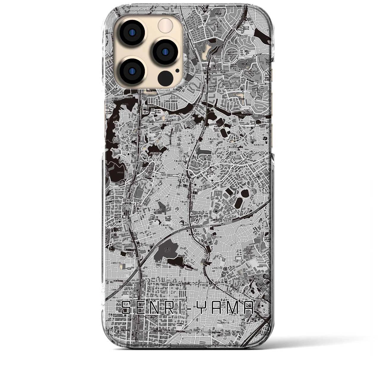 【千里山(大阪府)】地図柄iPhoneケース(クリアタイプ)