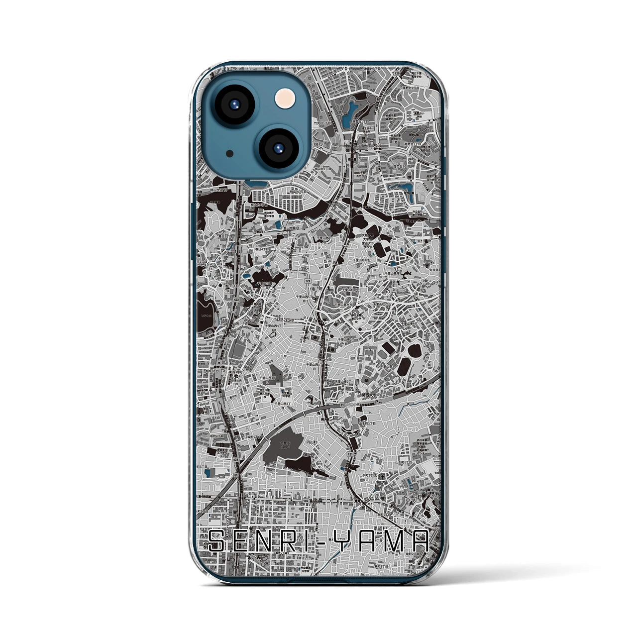 【千里山(大阪府)】地図柄iPhoneケース(クリアタイプ)