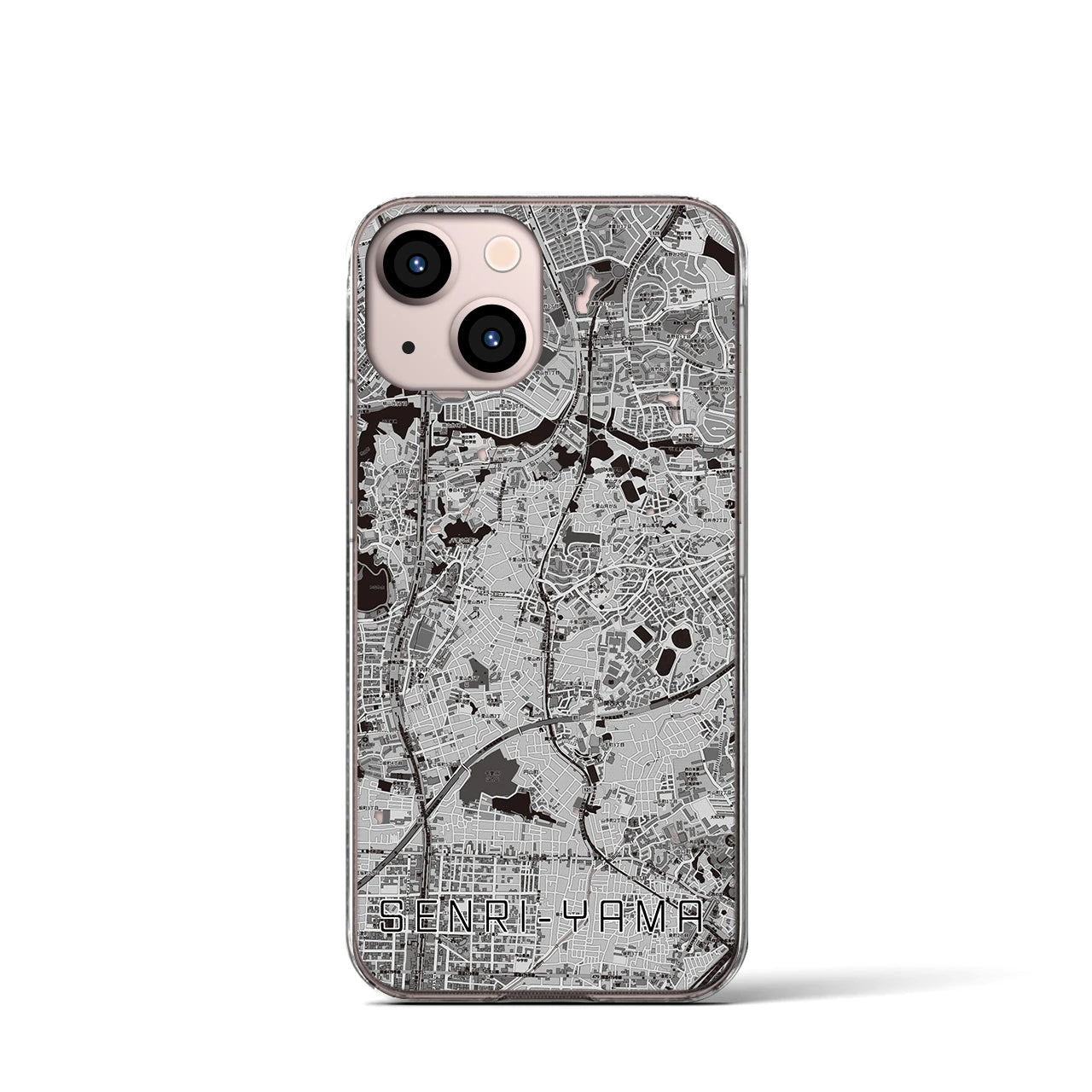 【千里山(大阪府)】地図柄iPhoneケース(クリアタイプ)