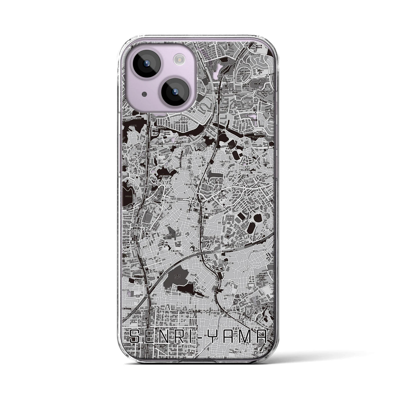 【千里山(大阪府)】地図柄iPhoneケース(クリアタイプ)