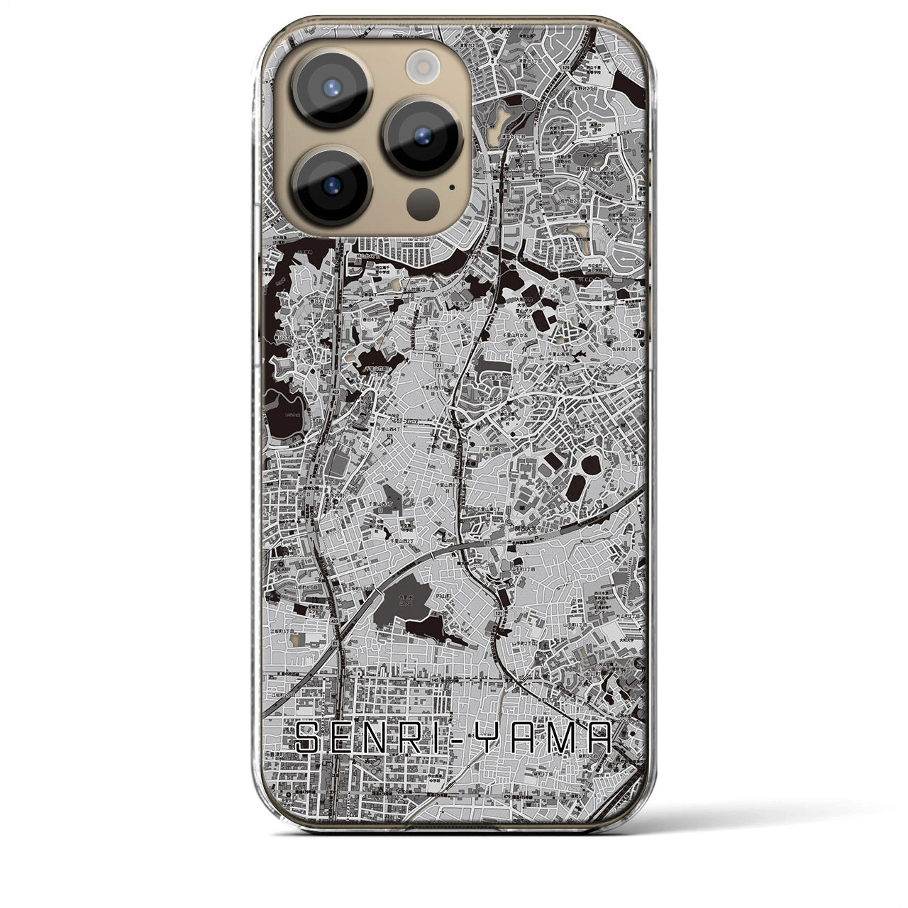 【千里山(大阪府)】地図柄iPhoneケース(クリアタイプ)