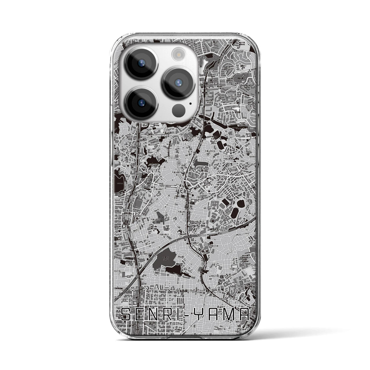 【千里山(大阪府)】地図柄iPhoneケース(クリアタイプ)