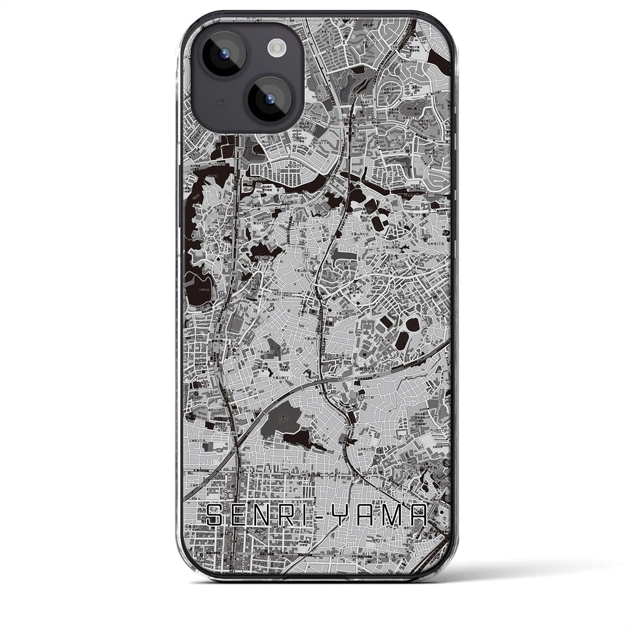 【千里山(大阪府)】地図柄iPhoneケース(クリアタイプ)