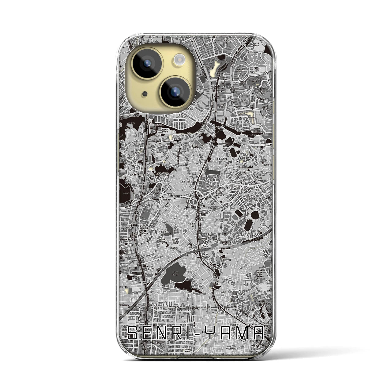 【千里山(大阪府)】地図柄iPhoneケース(クリアタイプ)