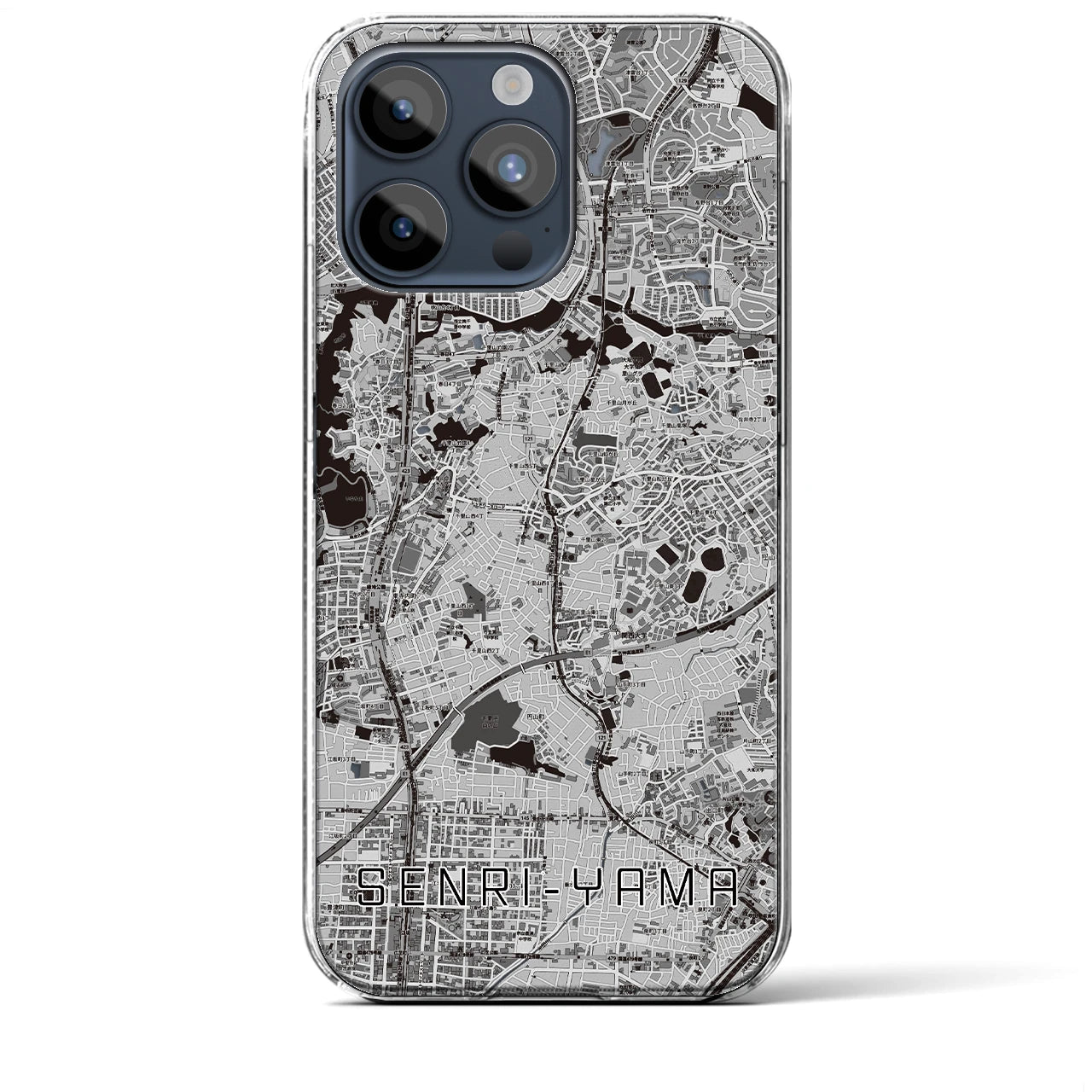 【千里山(大阪府)】地図柄iPhoneケース(クリアタイプ)