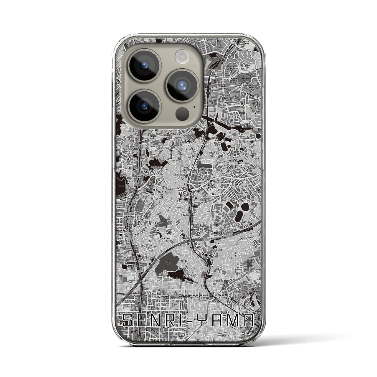 【千里山(大阪府)】地図柄iPhoneケース(クリアタイプ)