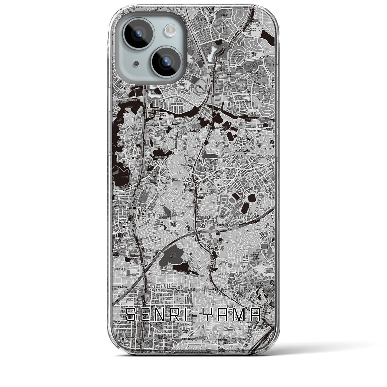 【千里山(大阪府)】地図柄iPhoneケース(クリアタイプ)