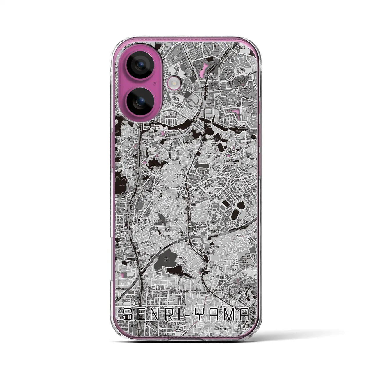 【千里山(大阪府)】地図柄iPhoneケース(クリアタイプ)