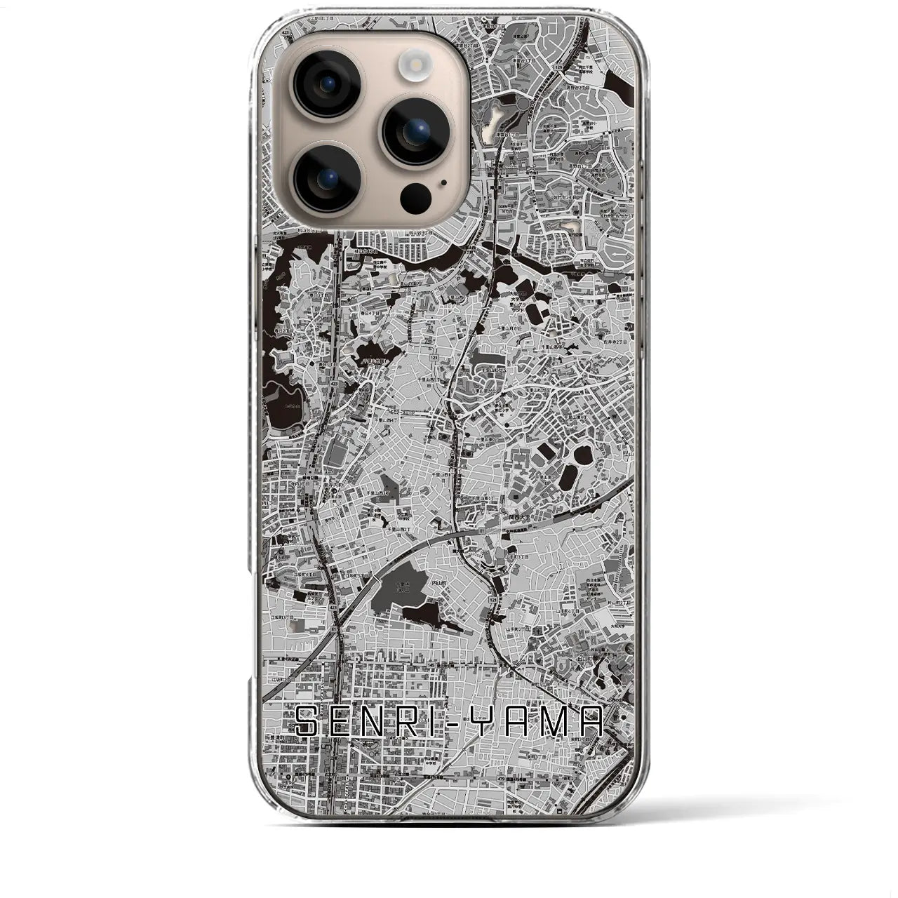 【千里山(大阪府)】地図柄iPhoneケース(クリアタイプ)