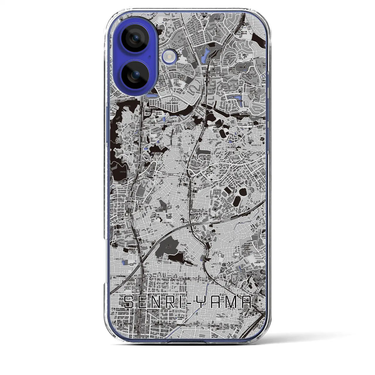 【千里山(大阪府)】地図柄iPhoneケース(クリアタイプ)