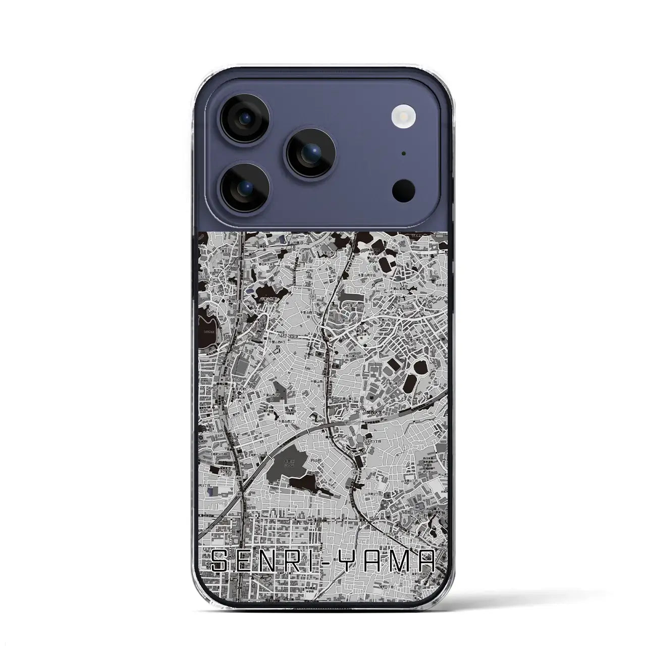 【千里山(大阪府)】地図柄iPhoneケース(クリアタイプ)