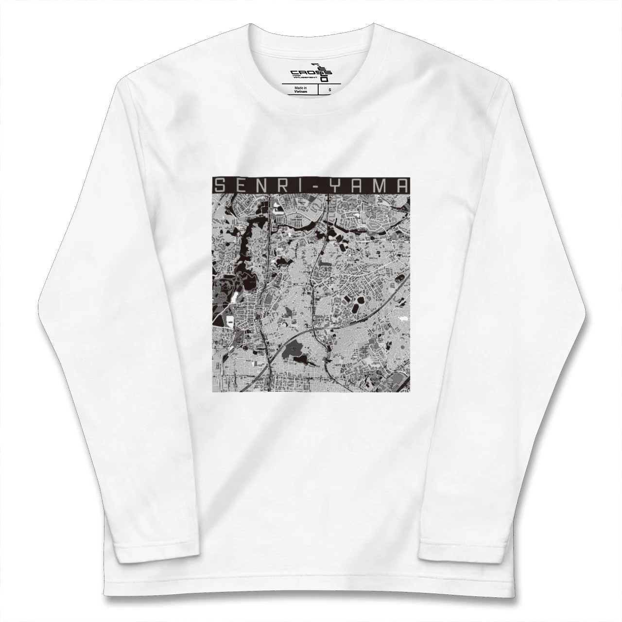 【千里山(大阪府)】地図柄ロングスリーブTシャツ