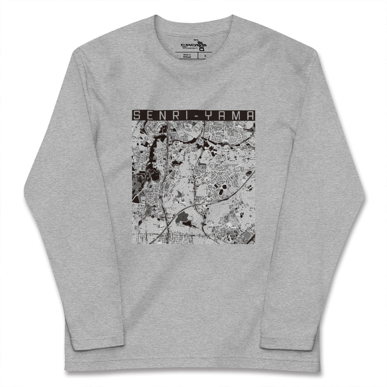 【千里山(大阪府)】地図柄ロングスリーブTシャツ