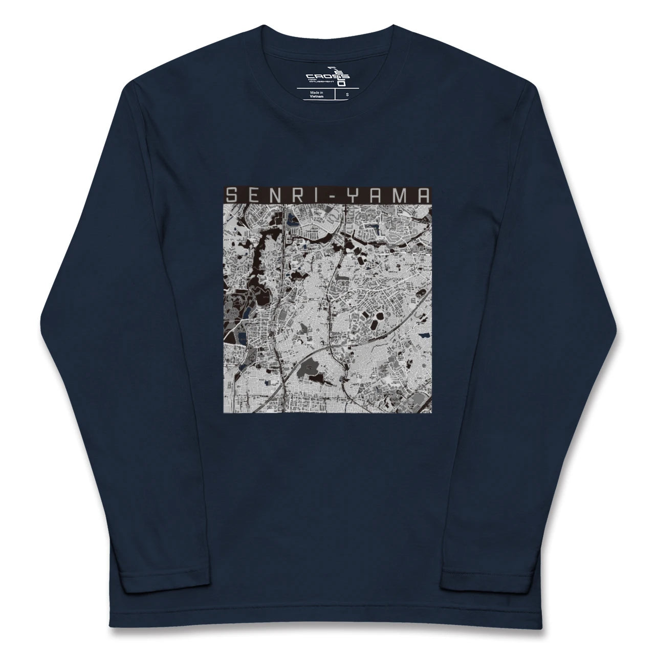 【千里山(大阪府)】地図柄ロングスリーブTシャツ