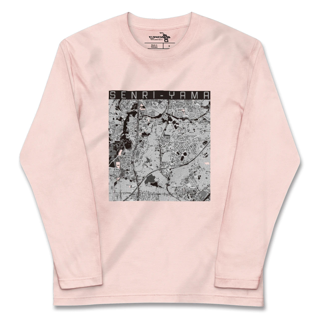 【千里山(大阪府)】地図柄ロングスリーブTシャツ