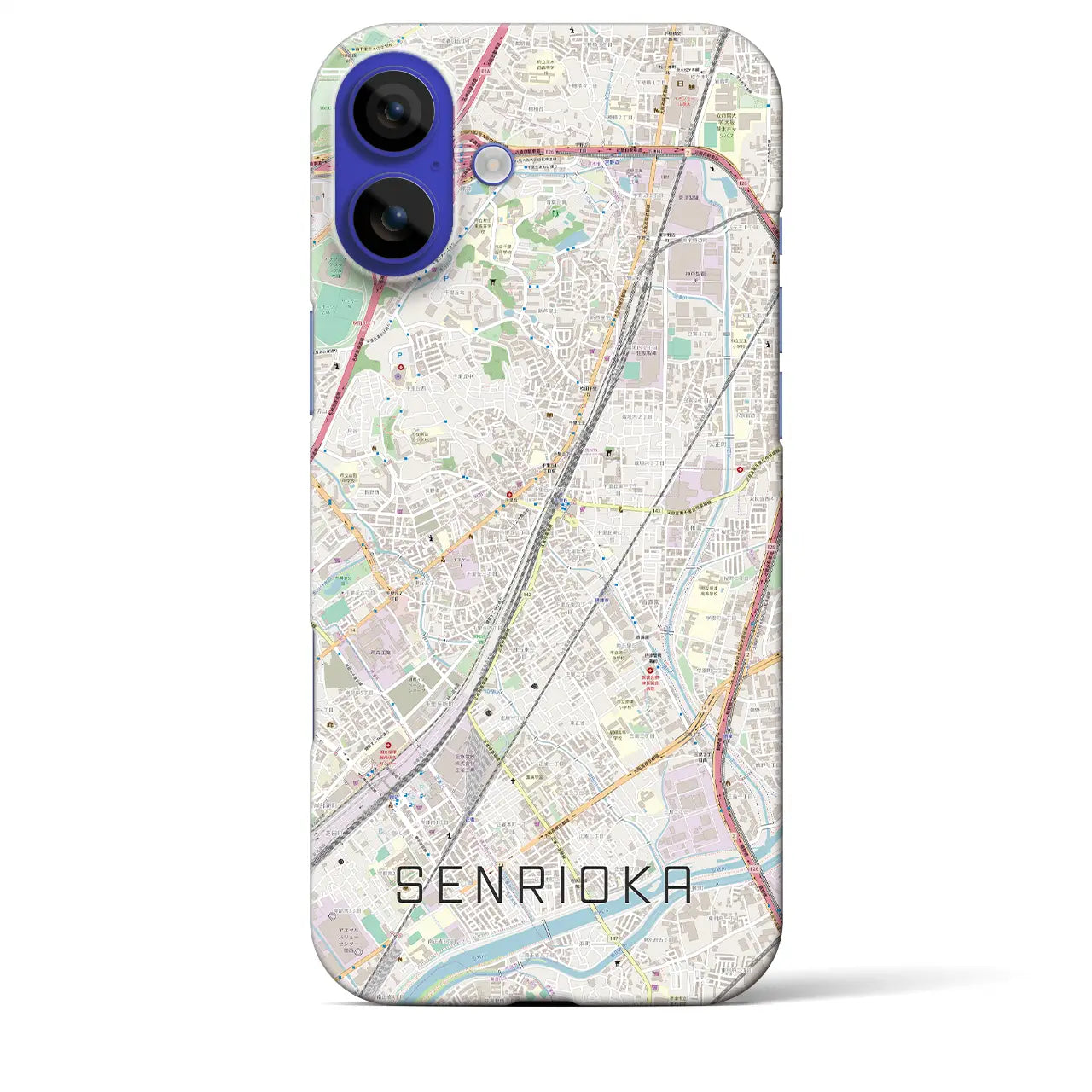 【千里丘(大阪府)】地図柄iPhoneケース(バックカバータイプ)ナチュラル・iPhone 16 Pro Max 用