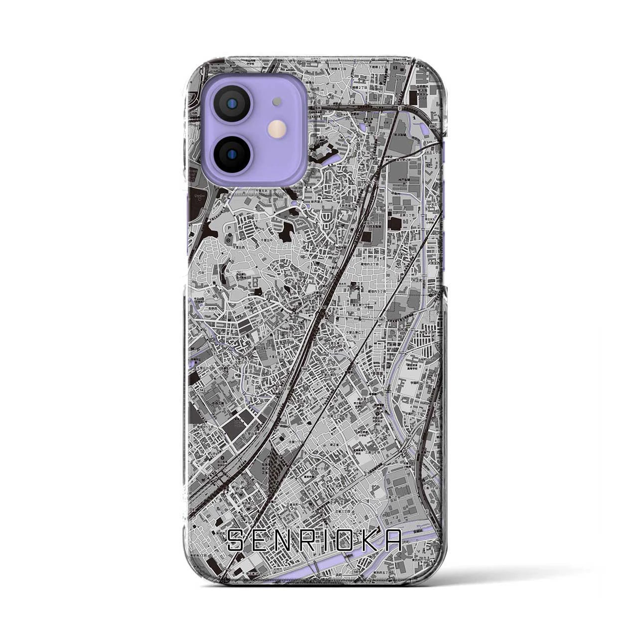 【千里丘(大阪府)】地図柄iPhoneケース(クリアタイプ)