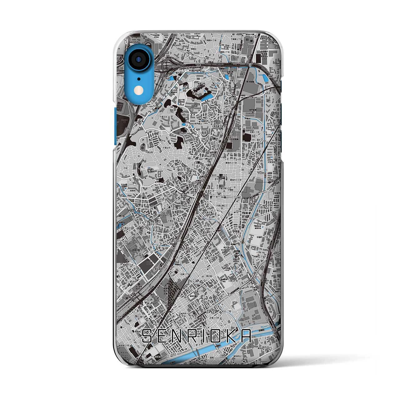【千里丘(大阪府)】地図柄iPhoneケース(クリアタイプ)