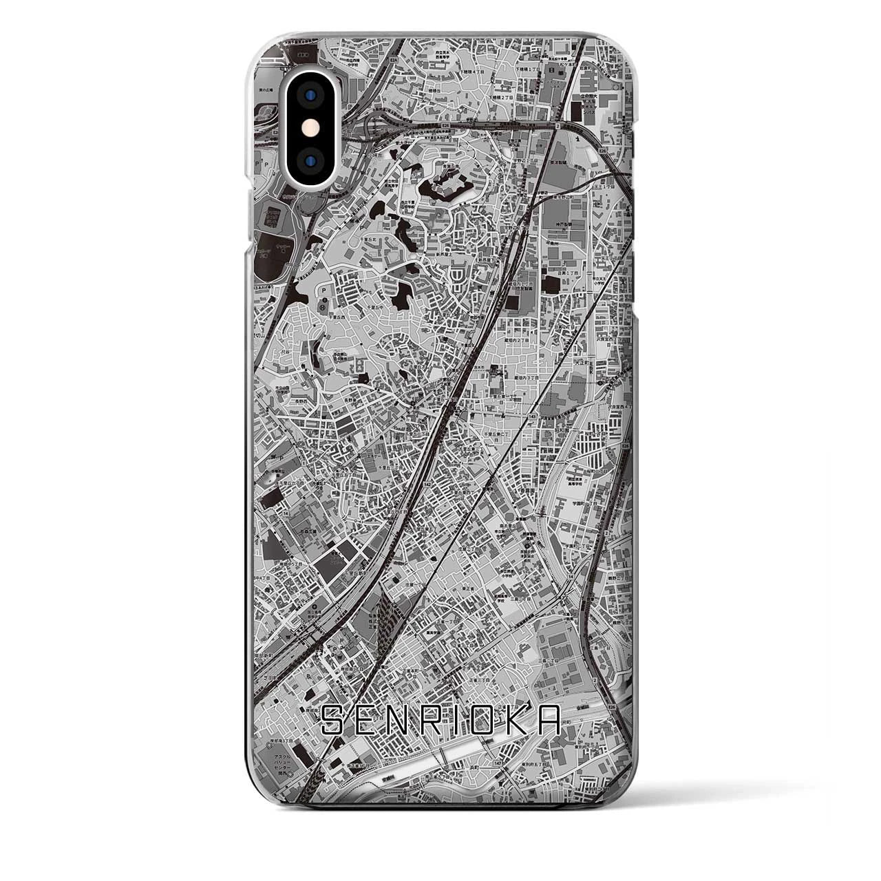 【千里丘(大阪府)】地図柄iPhoneケース(クリアタイプ)