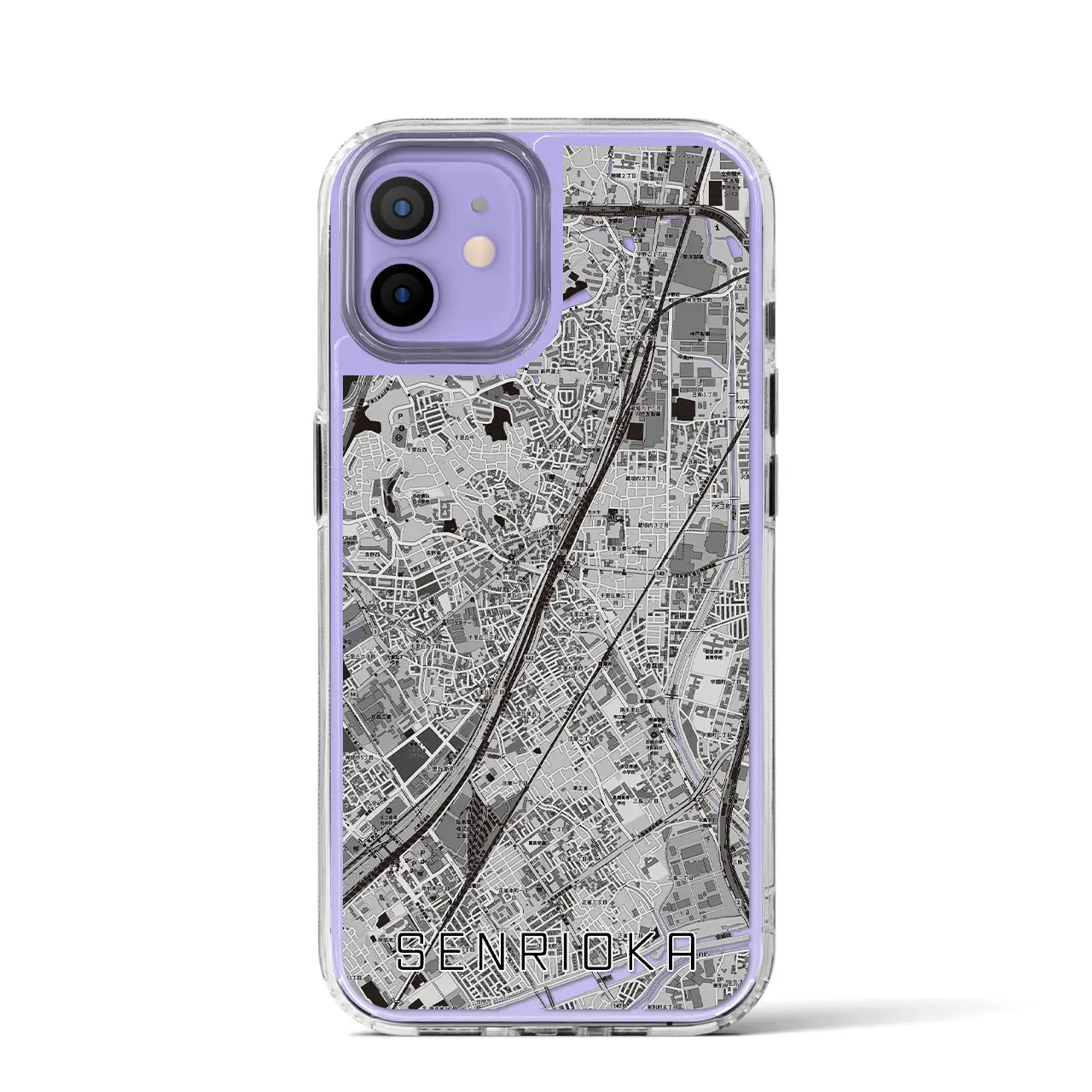 【千里丘(大阪府)】地図柄iPhoneケース(MagSafeタイプ)