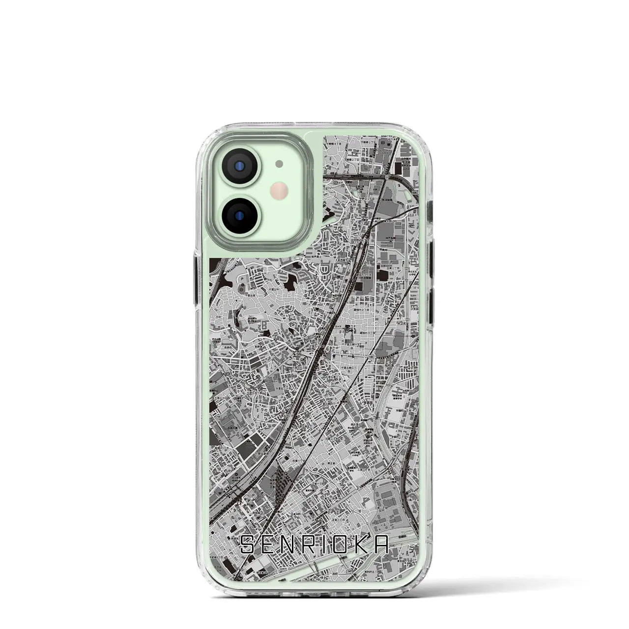 【千里丘(大阪府)】地図柄iPhoneケース(MagSafeタイプ)