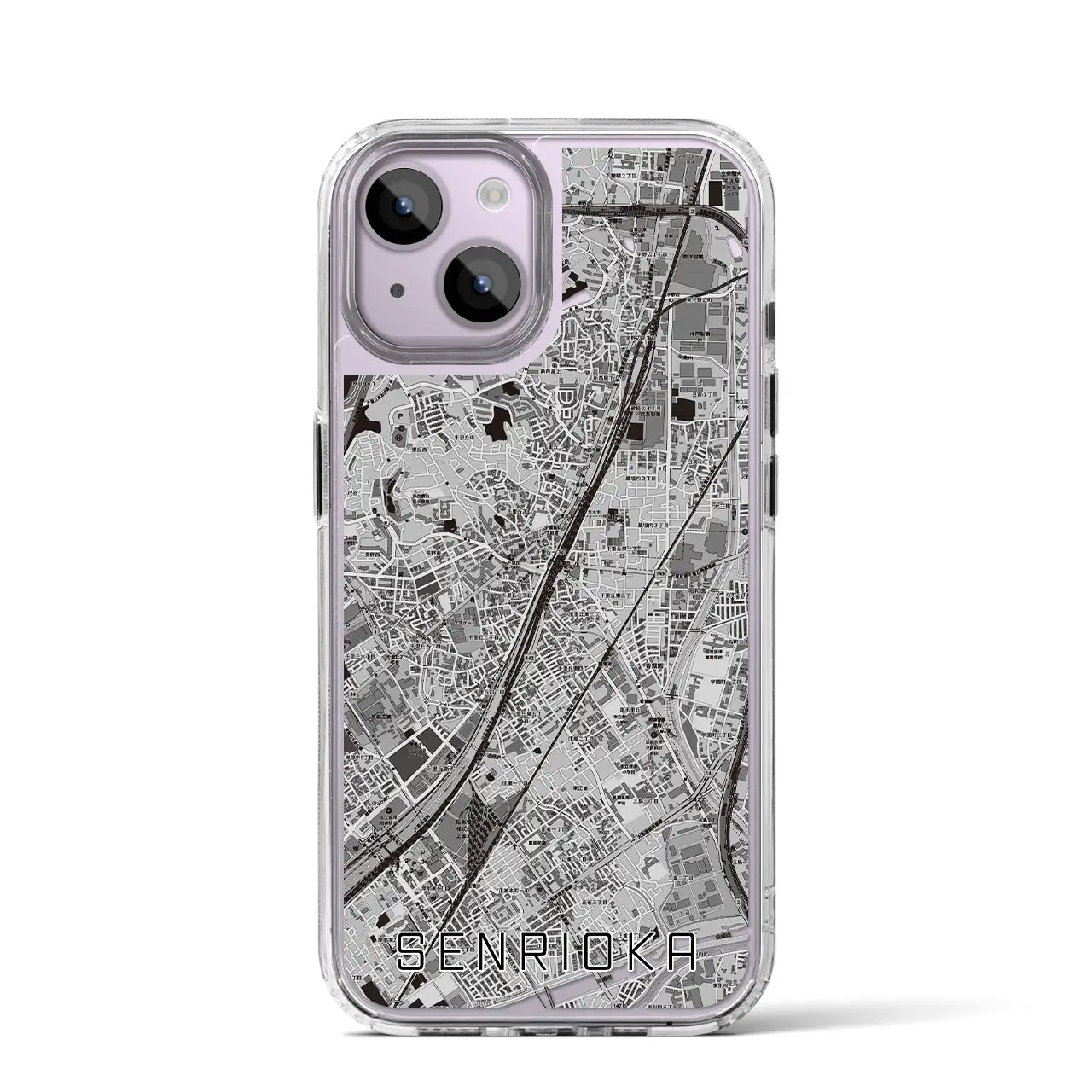 【千里丘(大阪府)】地図柄iPhoneケース(MagSafeタイプ)