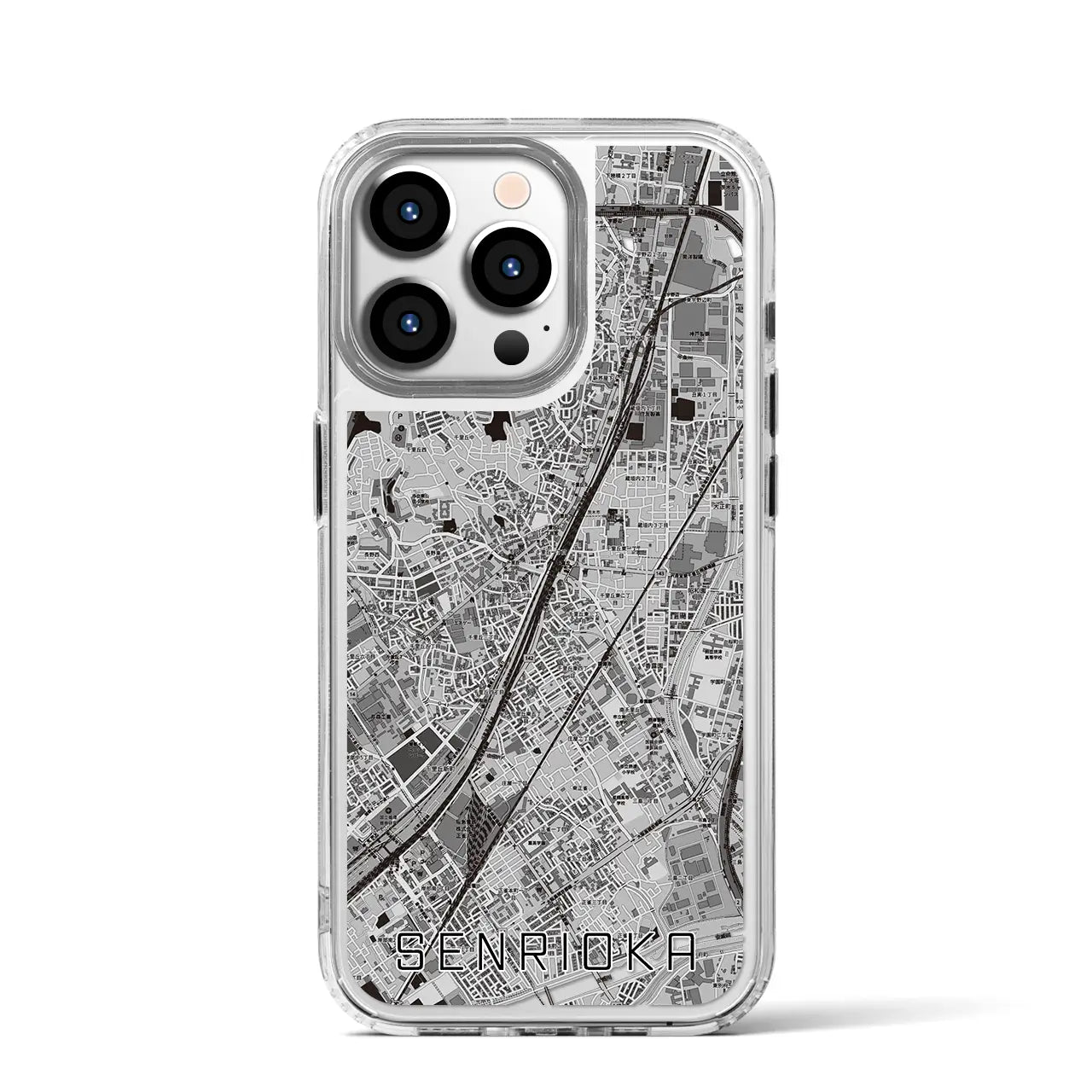 【千里丘(大阪府)】地図柄iPhoneケース(MagSafeタイプ)