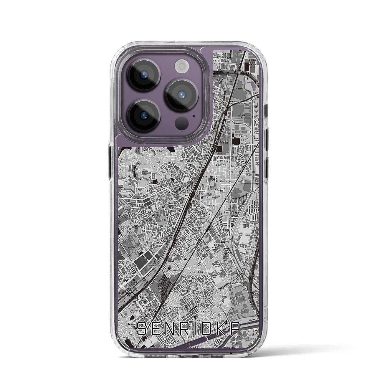 【千里丘(大阪府)】地図柄iPhoneケース(MagSafeタイプ)