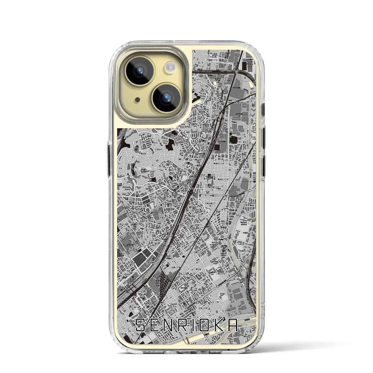 【千里丘(大阪府)】地図柄iPhoneケース(MagSafeタイプ)