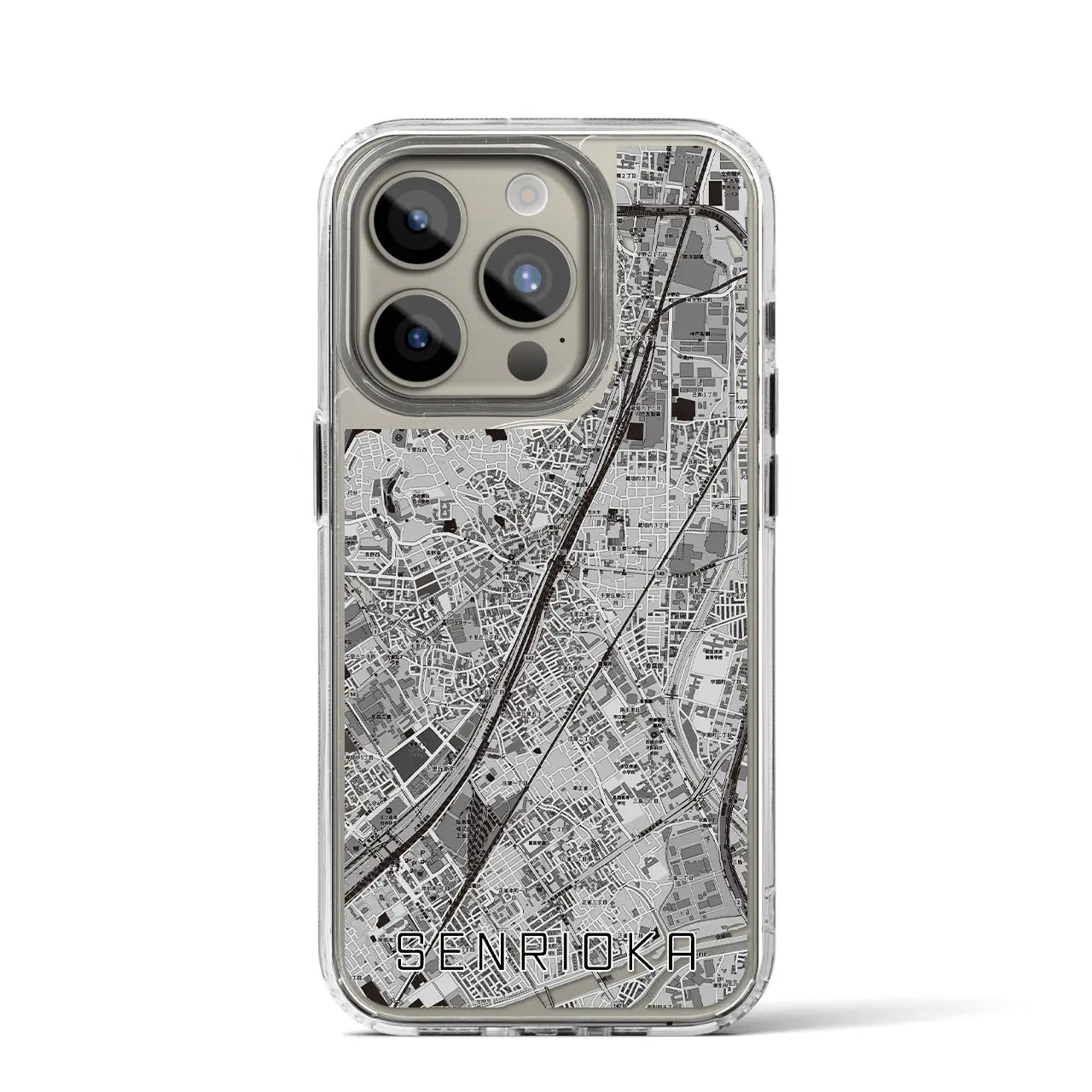 【千里丘(大阪府)】地図柄iPhoneケース(MagSafeタイプ)