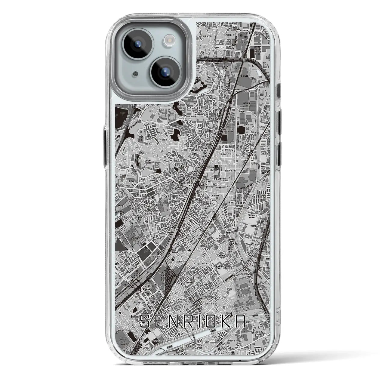 【千里丘(大阪府)】地図柄iPhoneケース(MagSafeタイプ)