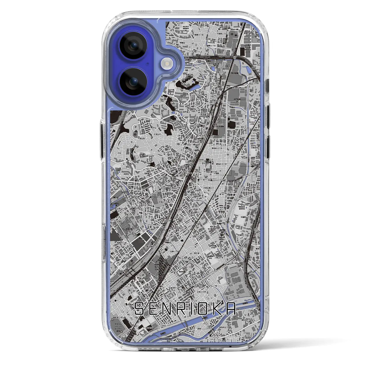 【千里丘(大阪府)】地図柄iPhoneケース(MagSafeタイプ)