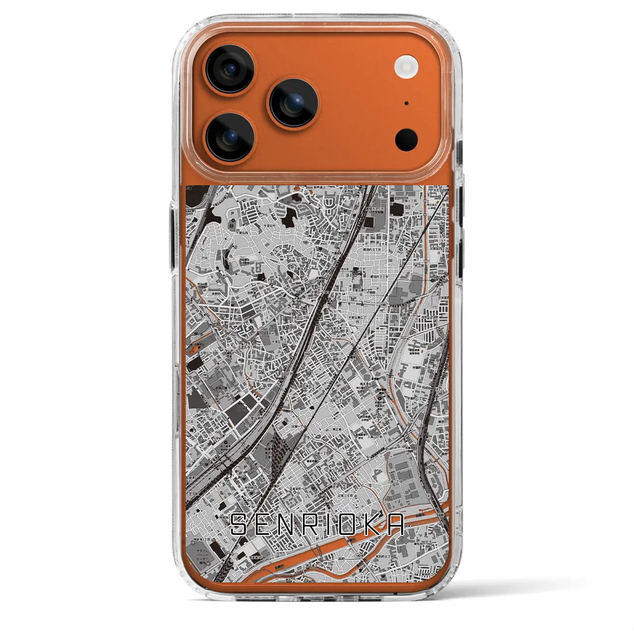 【千里丘(大阪府)】地図柄iPhoneケース(MagSafeタイプ)