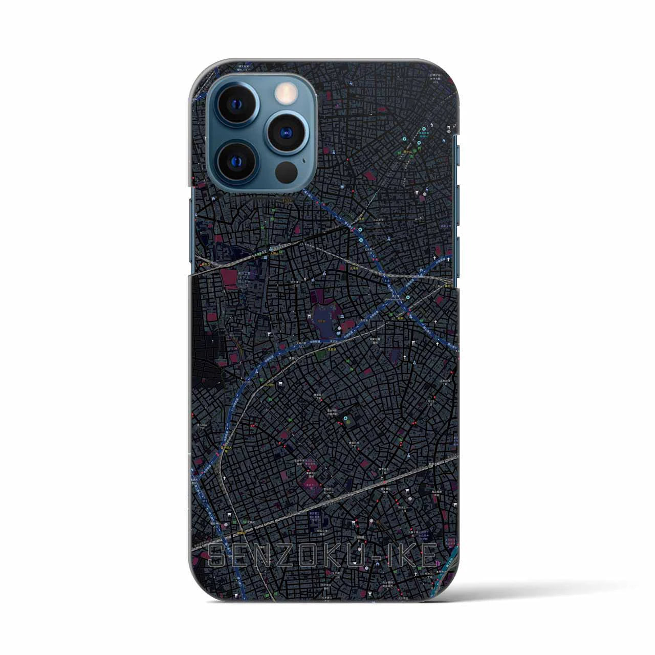 【洗足池(東京都)】地図柄iPhoneケース(バックカバータイプ)
