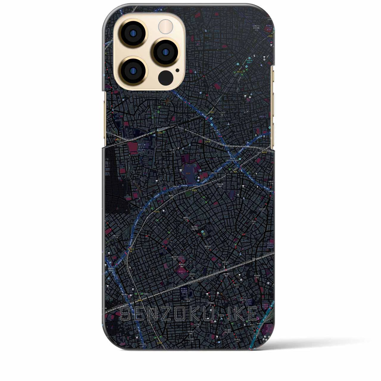 【洗足池(東京都)】地図柄iPhoneケース(バックカバータイプ)