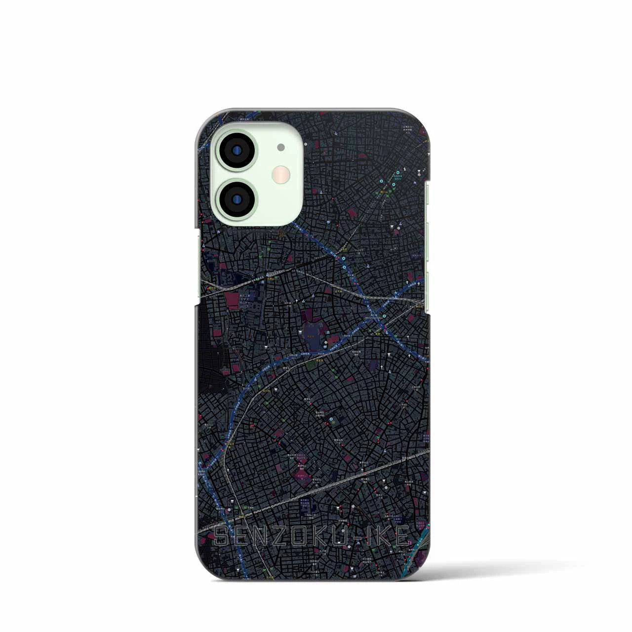 【洗足池(東京都)】地図柄iPhoneケース(バックカバータイプ)