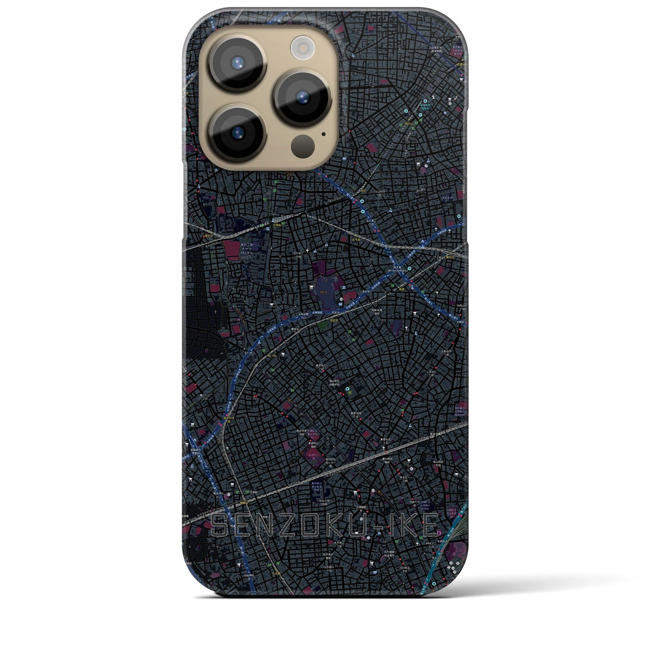 【洗足池(東京都)】地図柄iPhoneケース(バックカバータイプ)